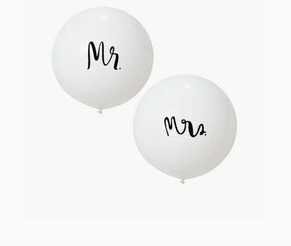 Mr. & Mrs. 18in Latex Balloons