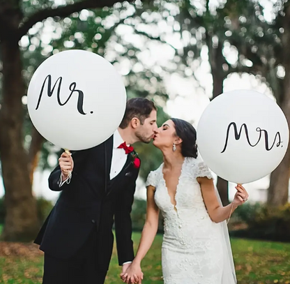 Mr. & Mrs. 18in Latex Balloons