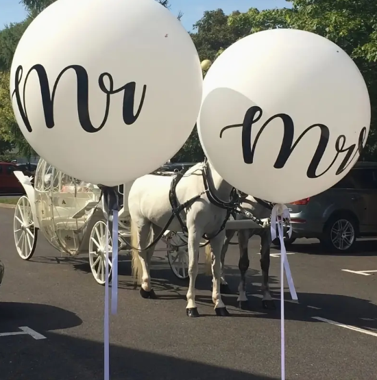 Mr. & Mrs. 18in Latex Balloons